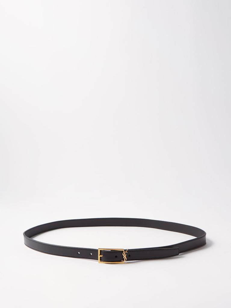 商品Yves Saint Laurent|Logo-plaque leather belt,价格¥2870,第5张图片详细描述