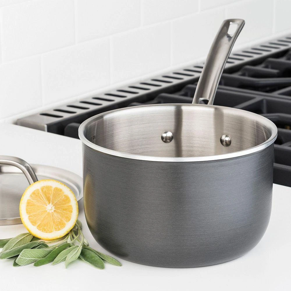 Hard Anodized 10 Pc Cookware Set with Stainless Steel Interior 商品