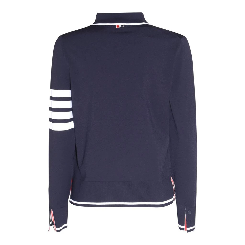 商品Thom Browne|Thom Browne 4-Bar Stripe Knitted Polo Jumper,价格¥4092-¥4340,第2张图片详细描述