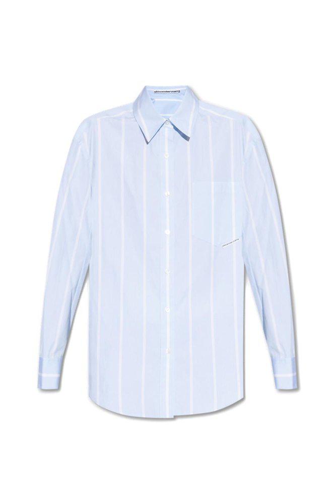 Alexander Wang Striped Long-Sleeved Shirt商品第1张图片规格展示