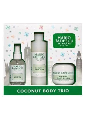 商品Mario Badescu|Coconut Body Trio 3-Piece Body Butter, Oil, & Soap Set,价格¥113,第1张图片