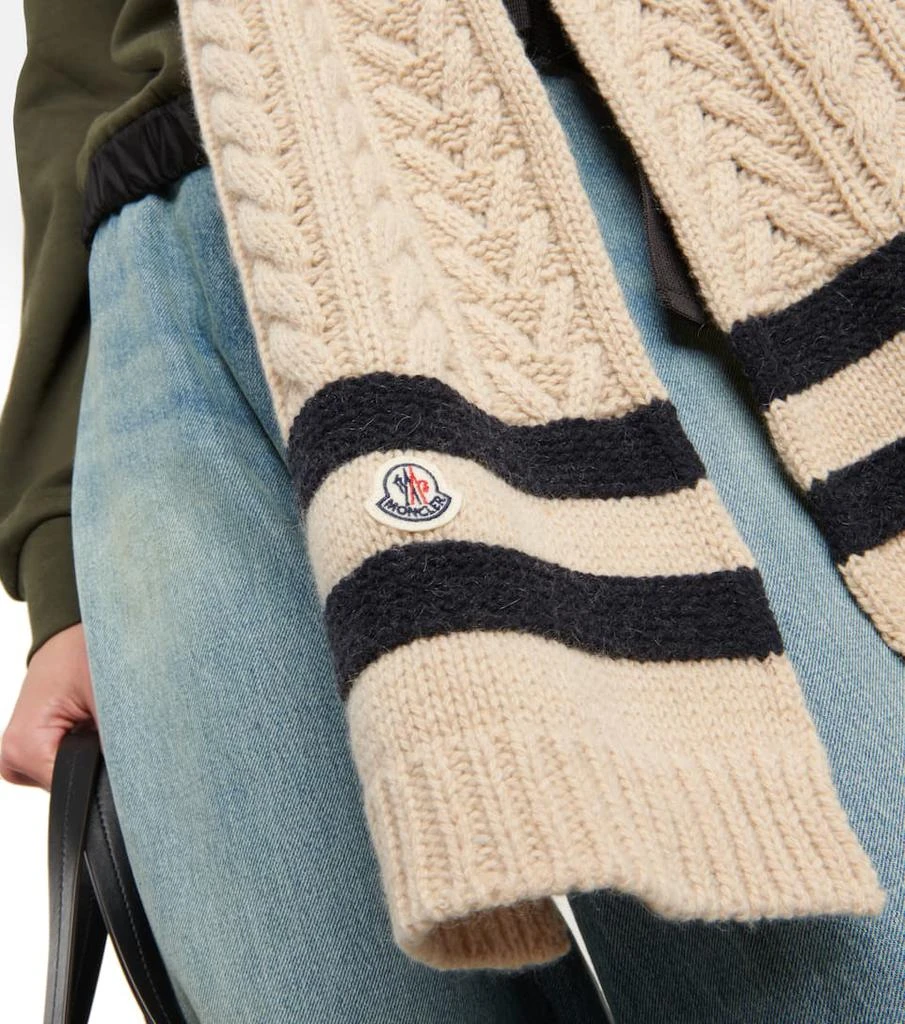 商品Moncler|Cable-knit cashmere and wool-lend scarf,价格¥4476,第3张图片详细描述