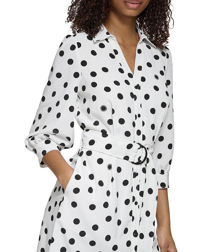 商品Karl Lagerfeld Paris|Belted Polka Dot Shirt Dress,价格¥724,第2张图片详细描述