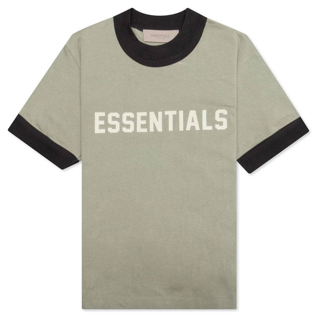 商品Essentials|Fear of God Essentials Kid's Ringer Tee - Seafoam,价格¥191,第1张图片
