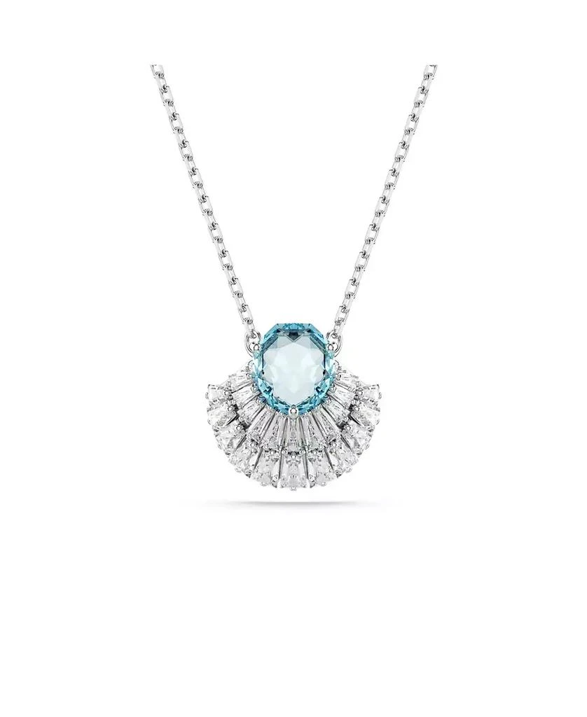 商品Swarovski|Shell, Blue, Rhodium Plated Idyllia Pendant Necklace,价格¥1341,第1张图片