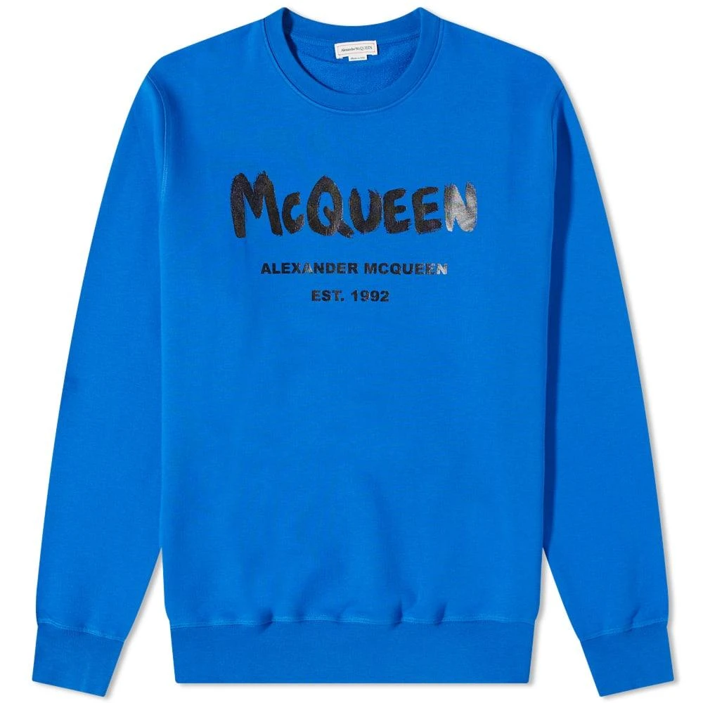 商品Alexander McQueen|Alexander McQueen Graffitti Logo Crew Sweat,价格¥2083,第1张图片