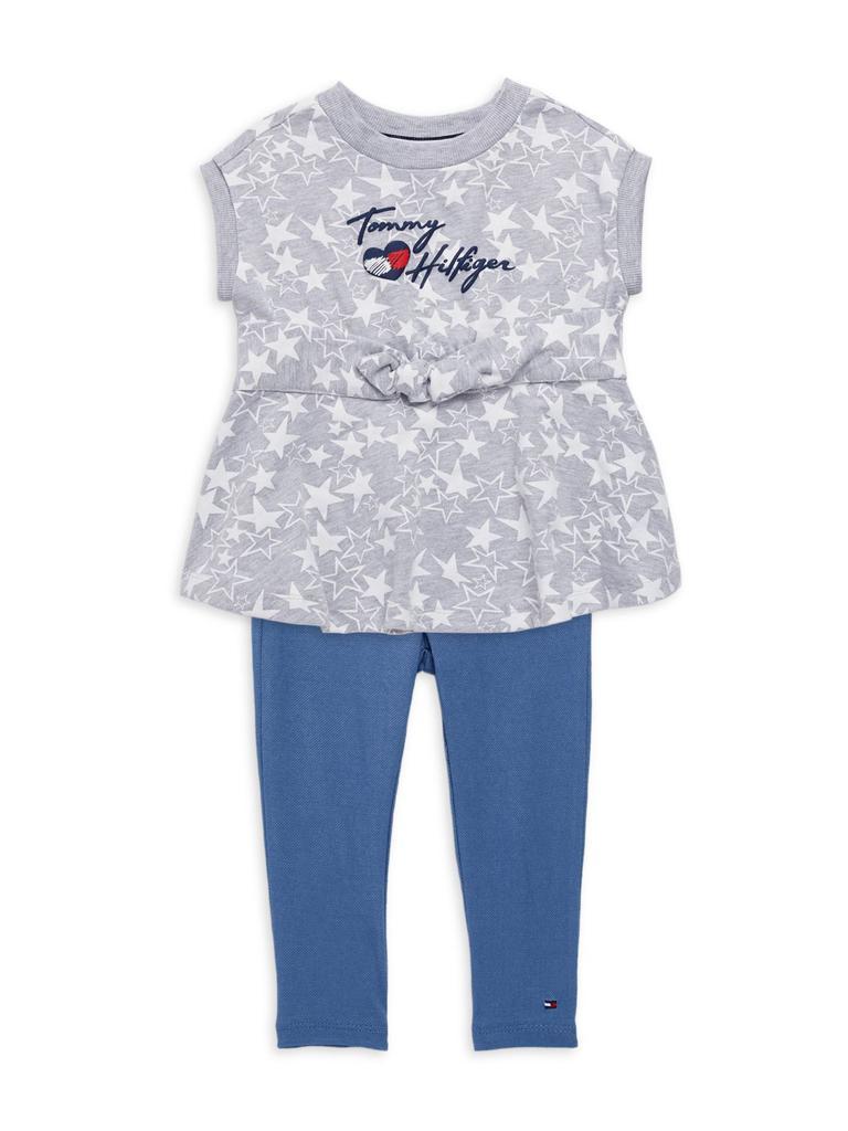 商品Tommy Hilfiger|Little Girl's 2-Piece Top & Leggings Set,价格¥111,第1张图片
