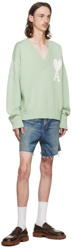 商品AMI|Green Ami De Cœur Sweater,价格¥2202,第4张图片详细描述