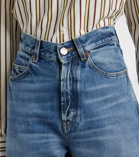 商品Yves Saint Laurent|V-Waist阔腿牛仔裤,价格¥9584,第4张图片详细描述