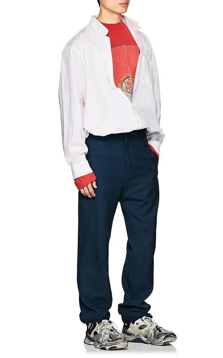 商品Vetements|Logo Cotton-Blend Poplin Oversized Shirt,价格¥2758,第2张图片详细描述