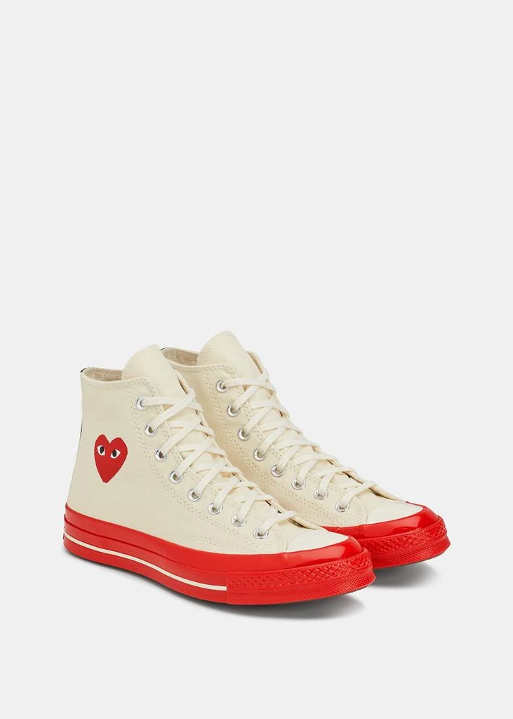 商品Comme des Garcons|COMME DES GARCONS PLAY Off-White & Red Converse Chuck 70 Sneakers,价格¥574,第3张图片详细描述