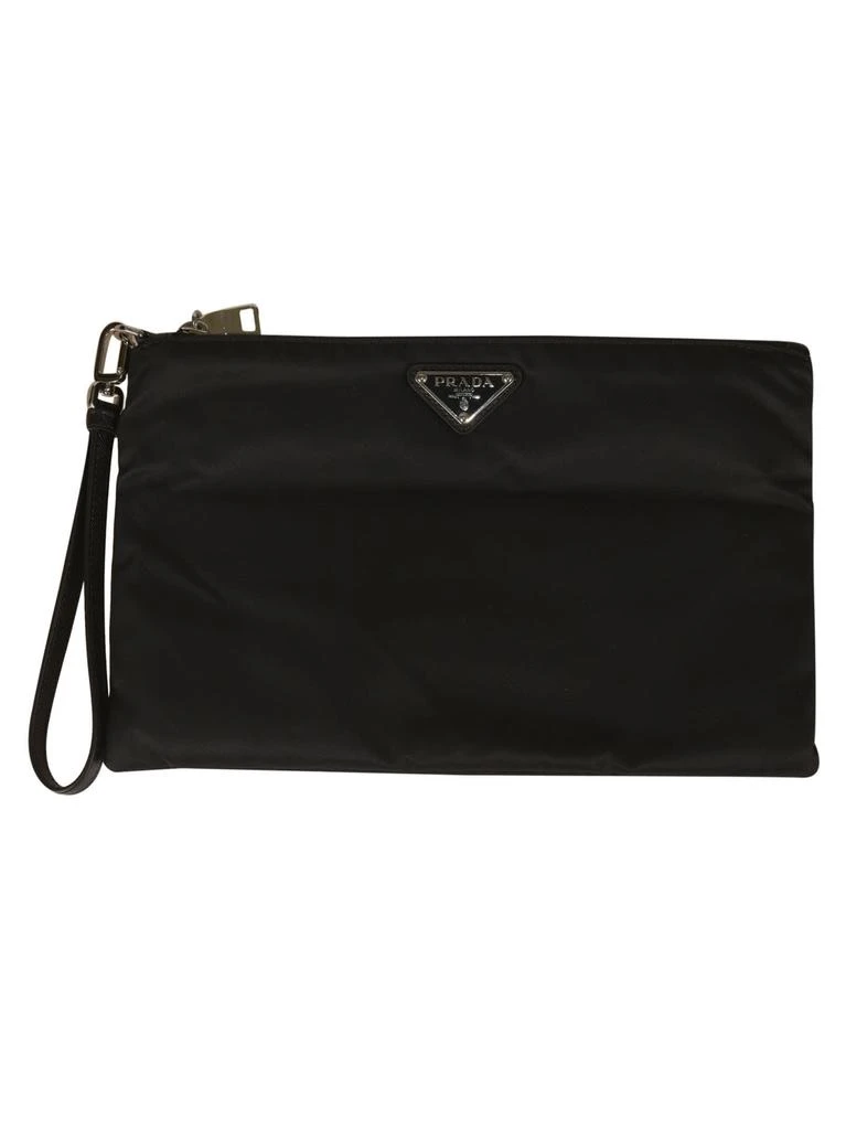 商品Prada|Prada Classic Logo Plaque Clutch,价格¥4906,第1张图片