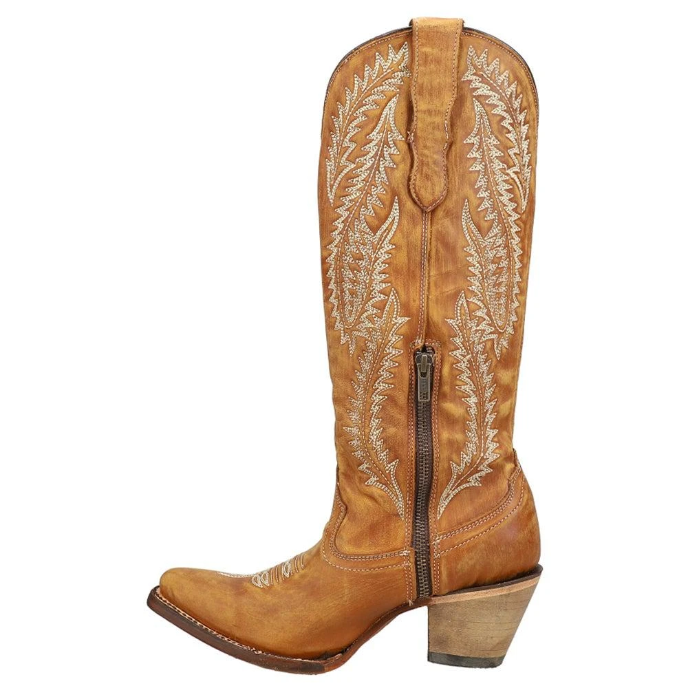 商品Corral Boots|Gold Embroidery Round Toe Cowboy Boots,价格¥1811,第3张图片详细描述