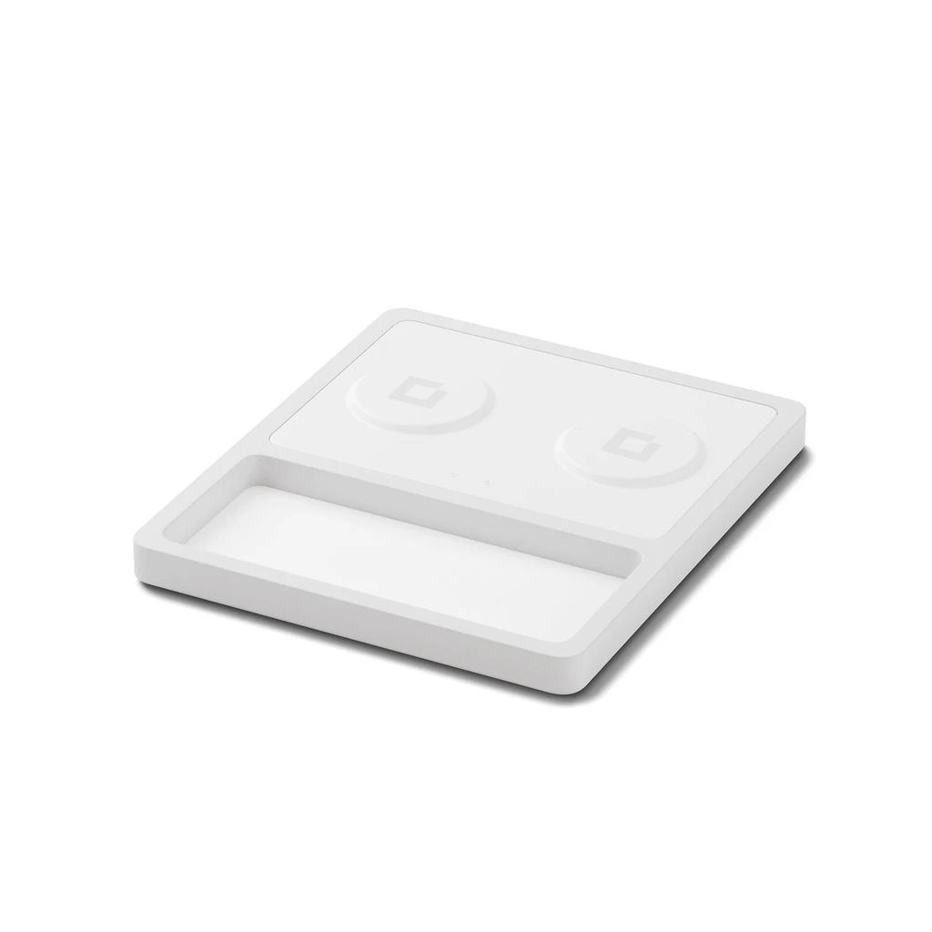 商品NYTSTND|DUO TRAY White - 2-in-1 MagSafe Rustic White Wireless Charger with USB-C and A Ports Support,价格¥1105,第2张图片详细描述