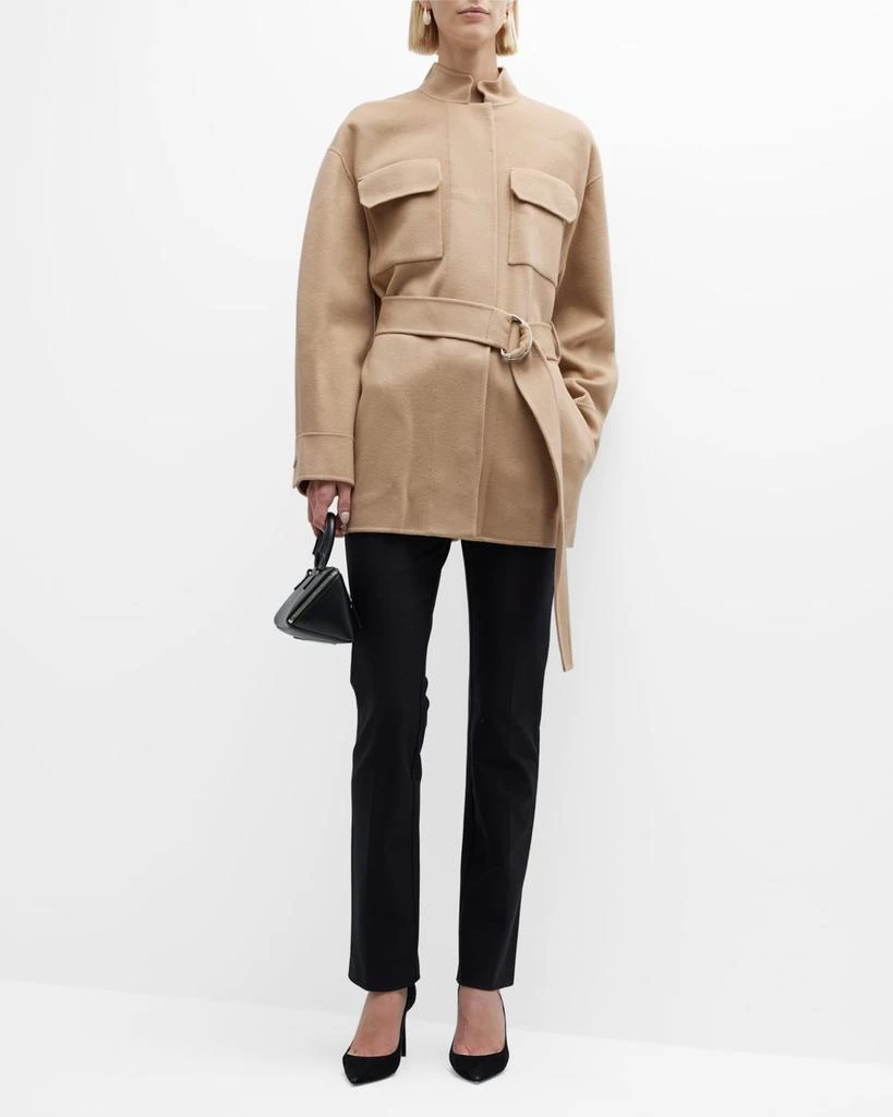 商品Theory|Belted Wool-Cashmere Cargo Coat,价格¥2025,第3张图片详细描述