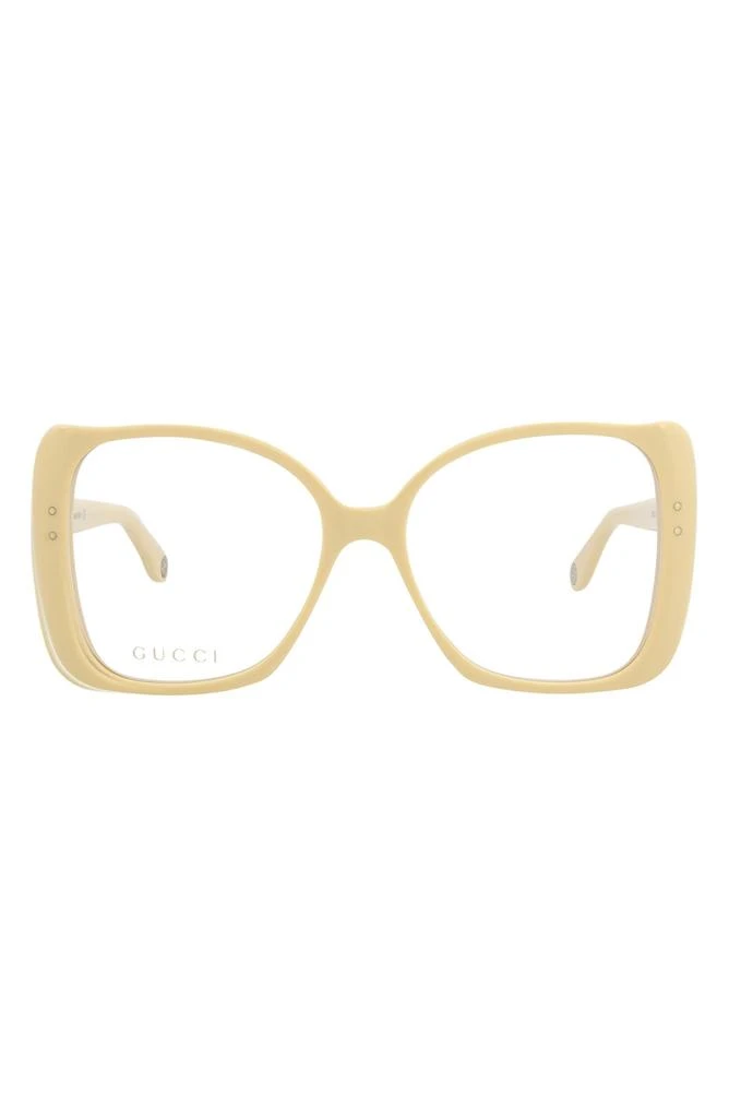 商品Gucci|55mm Oversize Fashion Optical Glasses,价格¥1041,第1张图片