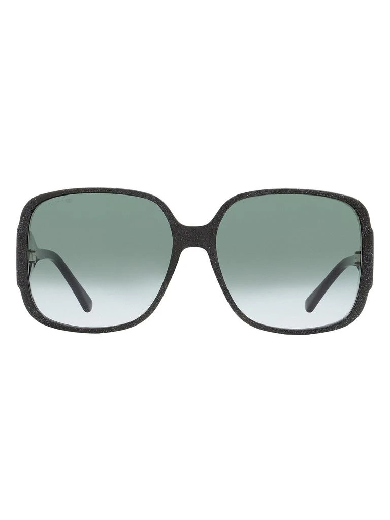 商品Jimmy Choo|Jimmy Choo Women's Square Sunglasses Tara/S DXF9O Black/Silver/Glitter 59mm,价格¥743,第1张图片详细描述