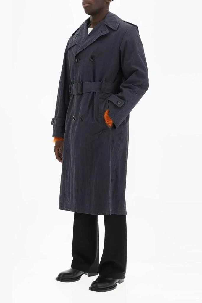 商品MAISON MARGIELA|Maison margiela double-breasted trench coat in cotton,价格¥9656,第4张图片详细描述