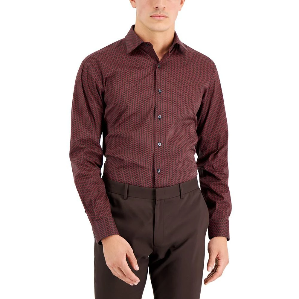 商品Alfani|Men's Regular Fit 2-Way Stretch Stain Resistant Medallion Print Dress Shirt, Created for Macy's,价格¥184,第1张图片