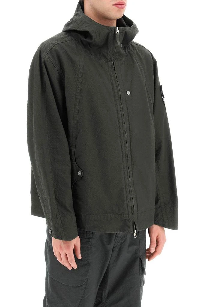 商品Stone Island|SHORT HOODED PARKA IN CO NY RIPSTOP-TC,价格¥3950,第3张图片详细描述