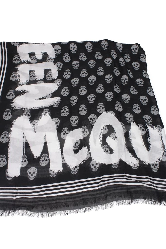 商品Alexander McQueen|Foulard Modal Black Grey,价格¥647,第2张图片详细描述