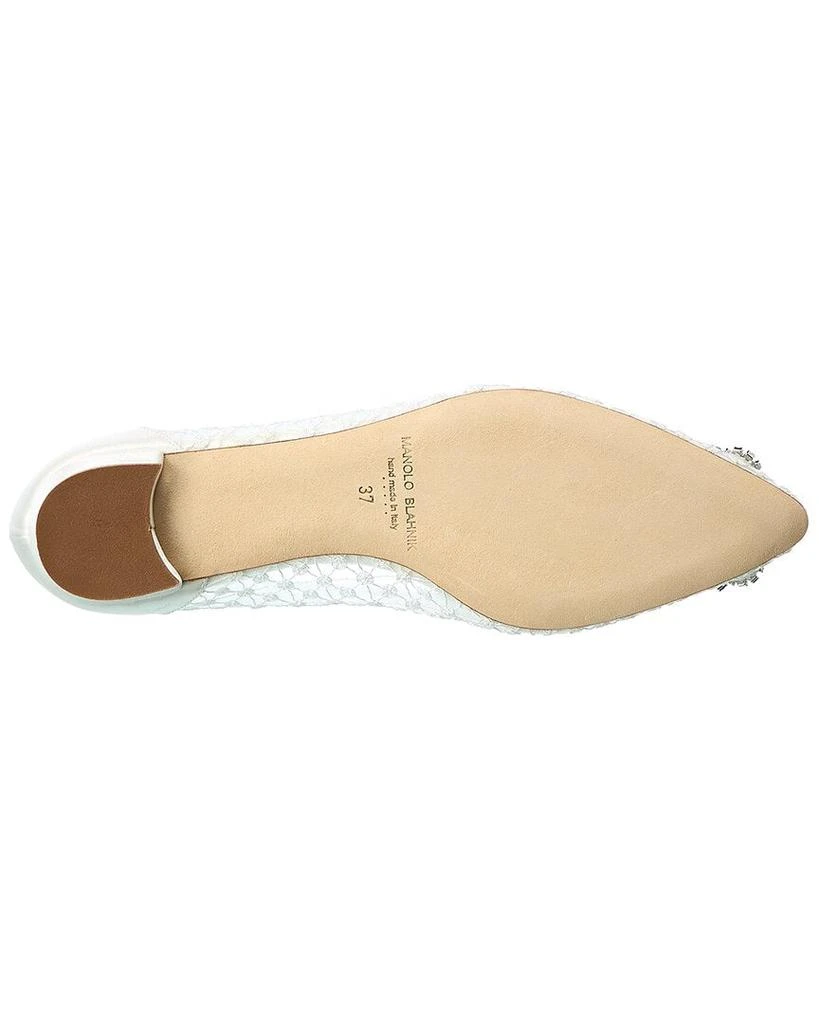 商品Manolo Blahnik|Manolo Blahnik Hangisi Lace Flat,价格¥5503,第4张图片详细描述