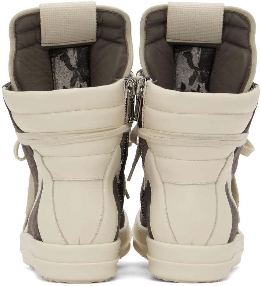 商品Rick Owens|Gray Geobasket Sneakers,价格¥4178,第4张图片详细描述