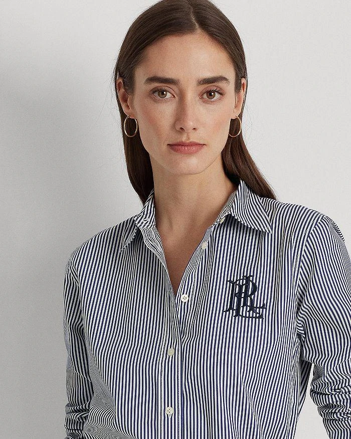 商品Ralph Lauren|Cotton Long Sleeve Embroidered Logo Shirt,价格¥561,第5张图片详细描述