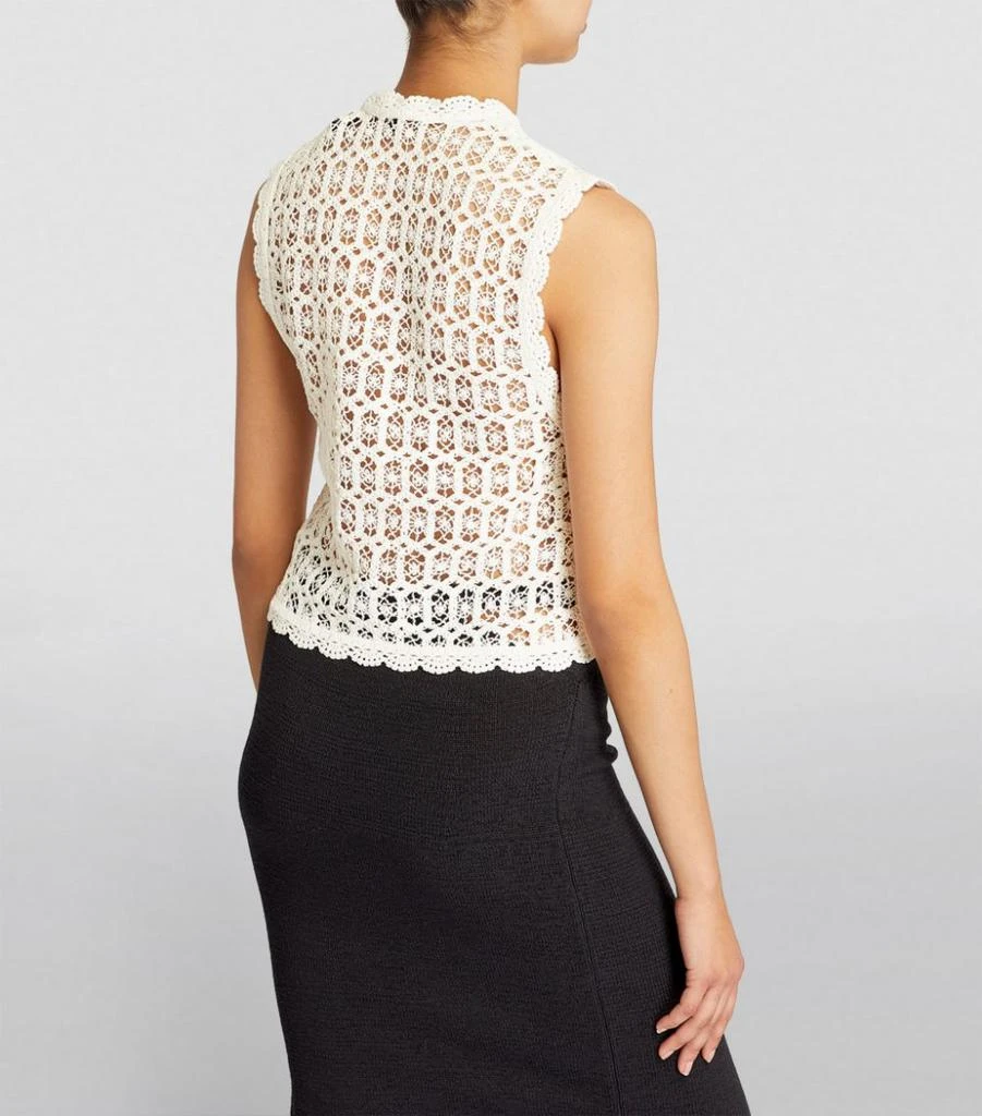 商品Maje|Crochet Sleeveless Cardigan,价格¥1032,第4张图片详细描述