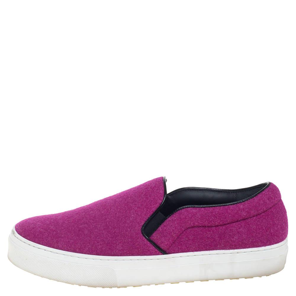 Celine Pink Wool Low Top Slip On Sneakers Size 39商品第2张图片规格展示