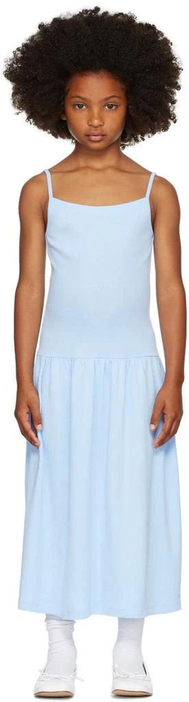 商品Gil Rodriguez|Kids Blue LaPointe Dropwaist Midi Dress,价格¥289,第1张图片