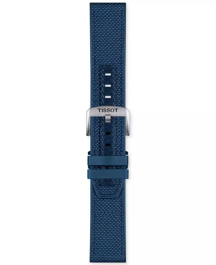 商品Tissot|Men's Swiss T-Touch Connect Solar Blue Textile & Leather Strap Smart Watch 48mm,价格¥8192,第4张图片详细描述