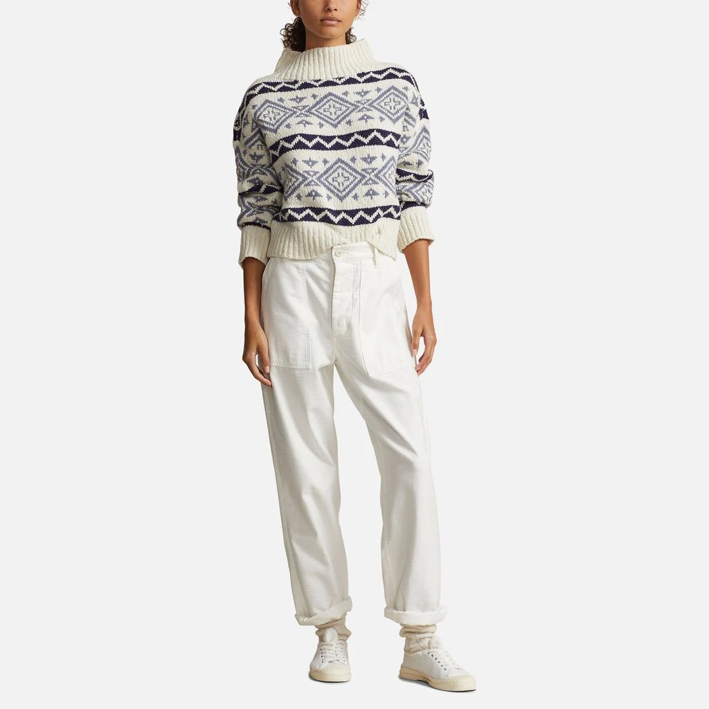 商品Ralph Lauren|Polo Ralph Lauren Women's Cream Pattern Long Sleeve Pullover - Cream Multi,价格¥3563,第3张图片详细描述