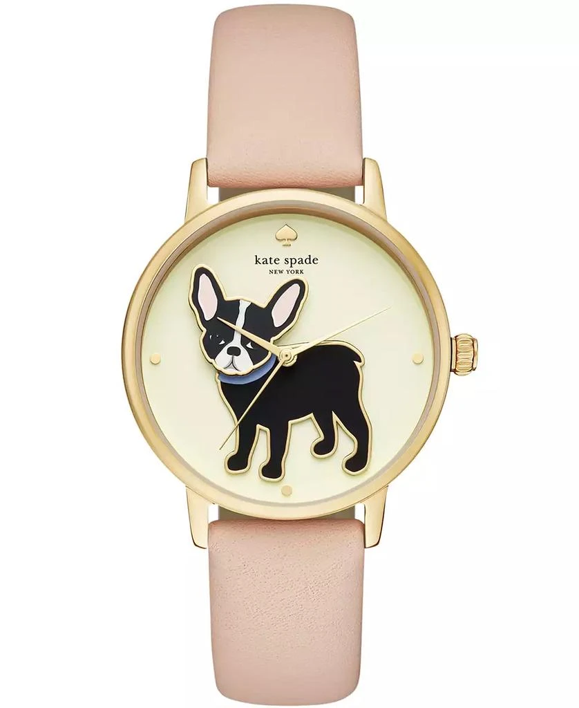 商品Kate Spade|Women's Grand Metro Vachetta Leather Strap Watch 38mm,价格¥1481,第1张图片