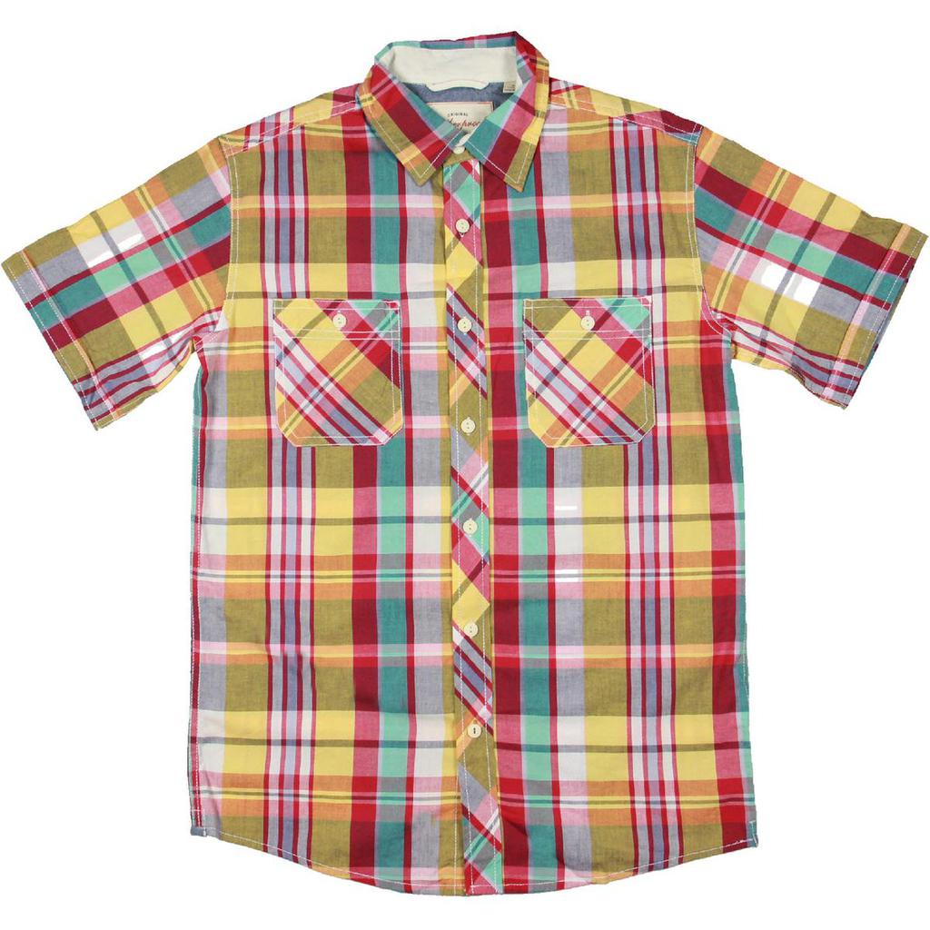 Weatherproof Vintage Mens Plaid Collared Button-Down Shirt商品第1张图片规格展示