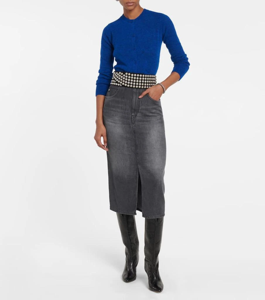 商品Isabel Marant|Tilauria high-rise denim midi skirt,价格¥2492,第2张图片详细描述