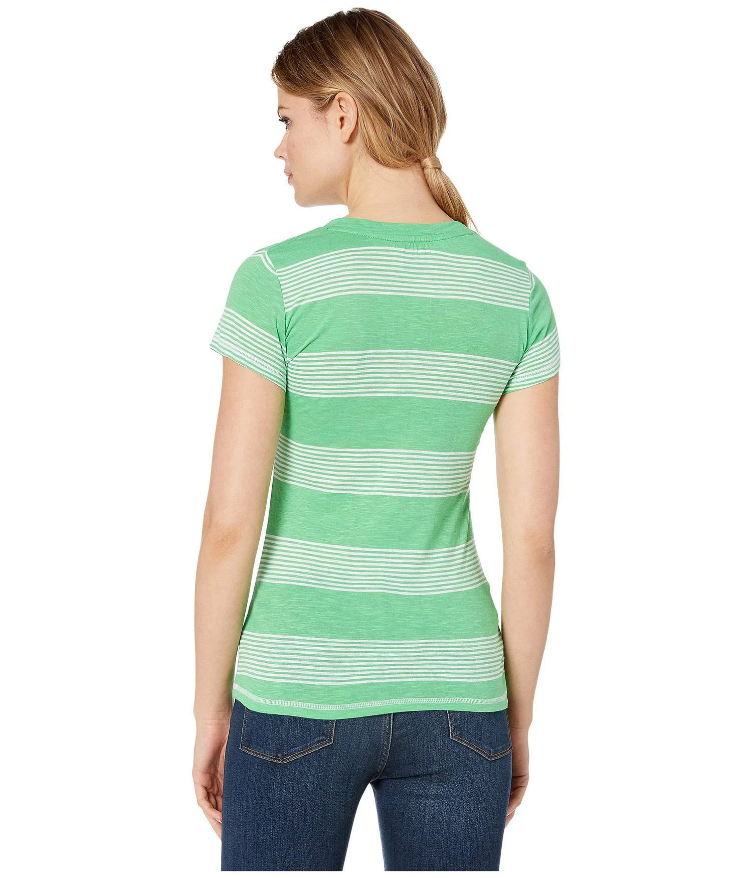 商品U.S. POLO ASSN.|Striped V-Neck Slub T-Shirt,价格¥68,第3张图片详细描述