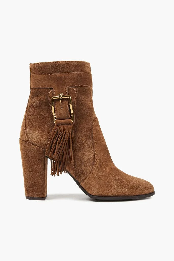 商品Tod's|Fringed suede ankle boots,价格¥2464,第1张图片详细描述