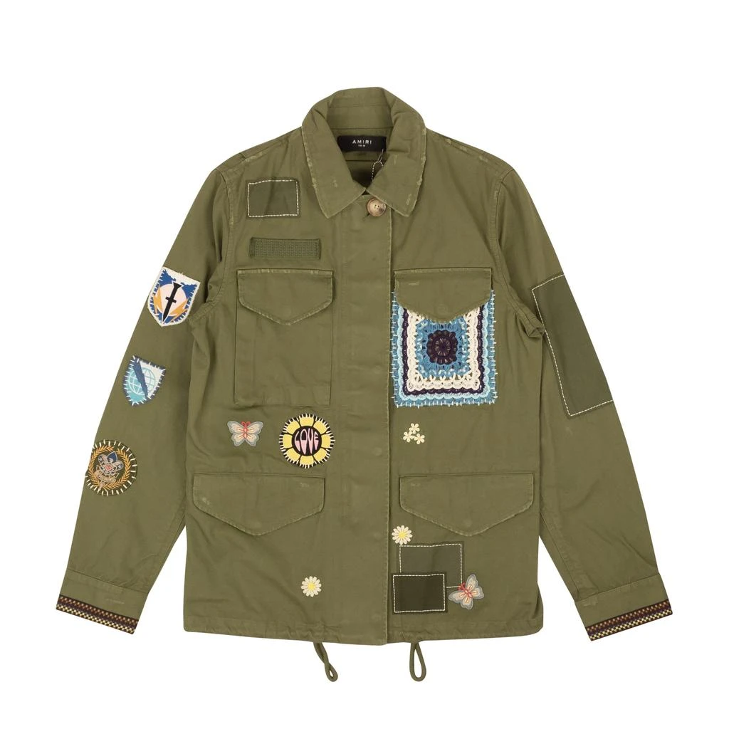 商品AMIRI|Green Cotton M65 Military Trench Jacket,价格¥1375,第1张图片