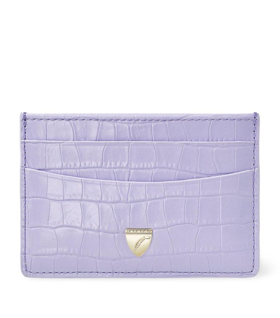 商品Aspinal of London|Croc-Embossed Slim Card Holder,价格¥524,第1张图片