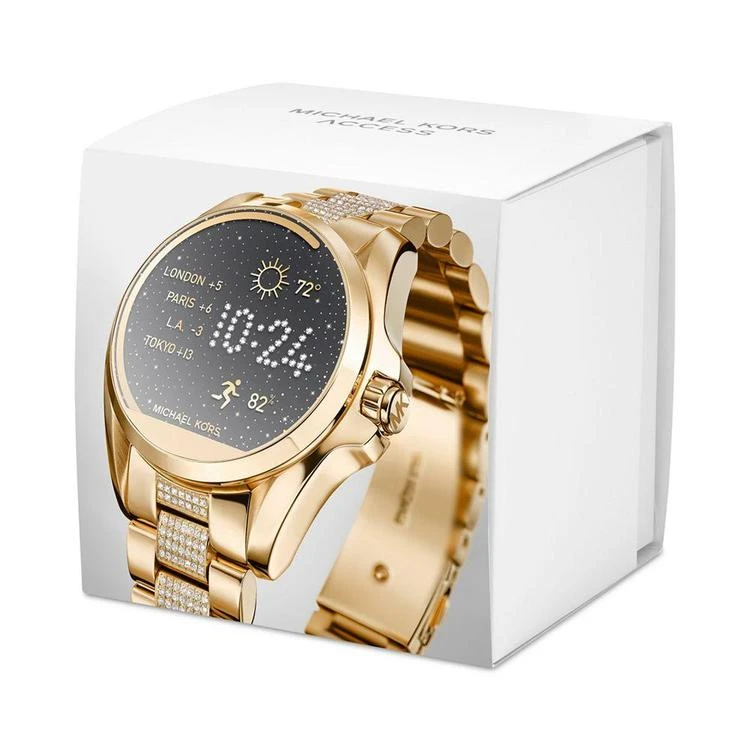 Access Unisex Digital Bradshaw Pavé Detail Gold-Tone Stainless Steel Bracelet Smart Watch 45mm MKT5002 商品