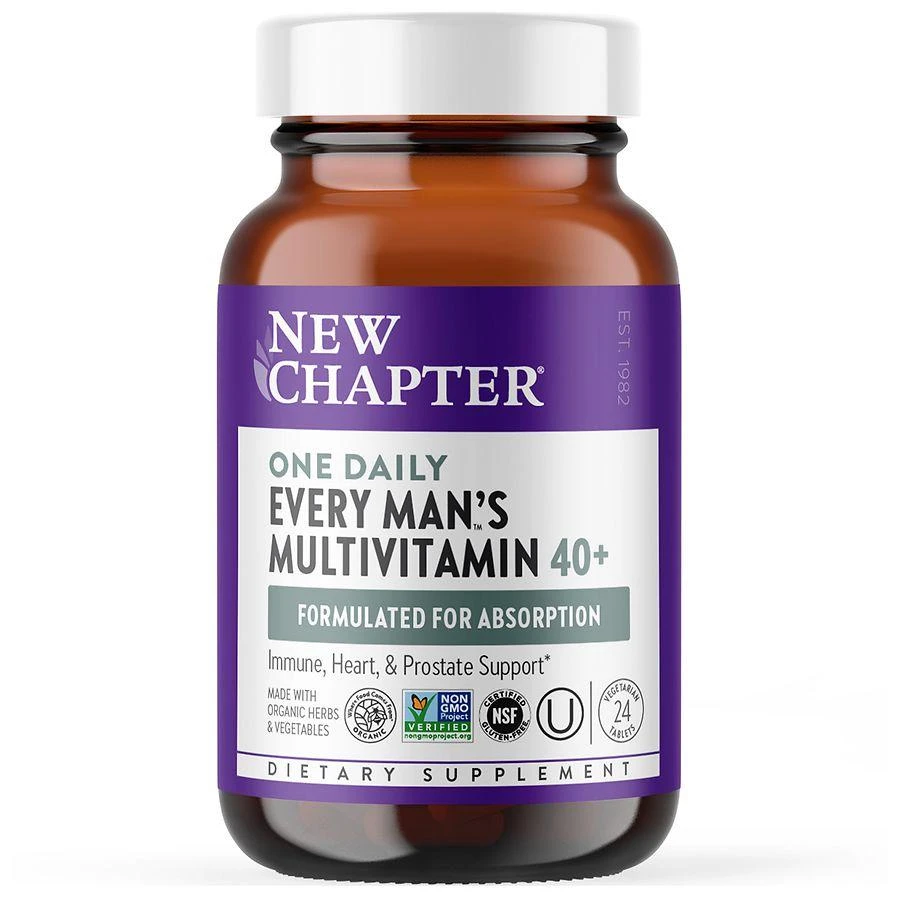 商品New Chapter|Every Man's One Daily 40+ Multivitamin, Vegetarian Tablets,价格¥215,第1张图片