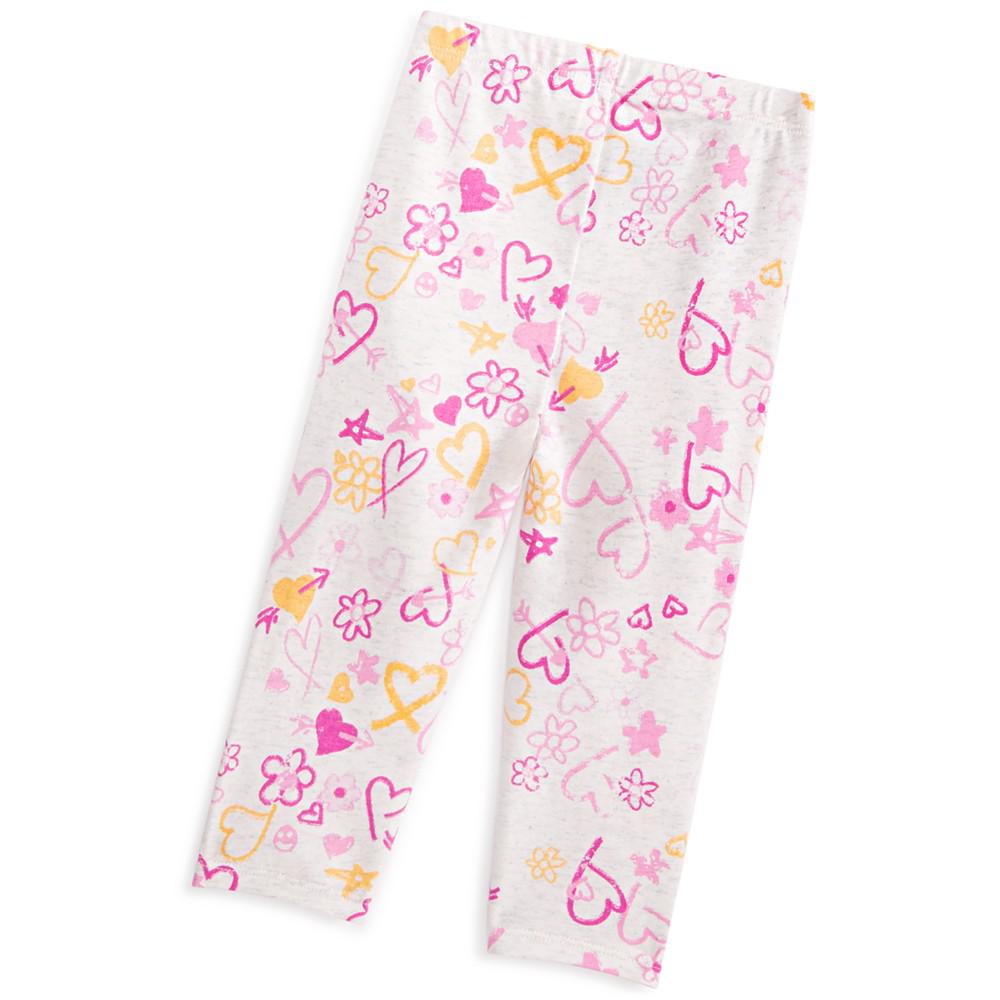 Baby Girls Heart-Print Leggings, Created for Macy's商品第2张图片规格展示