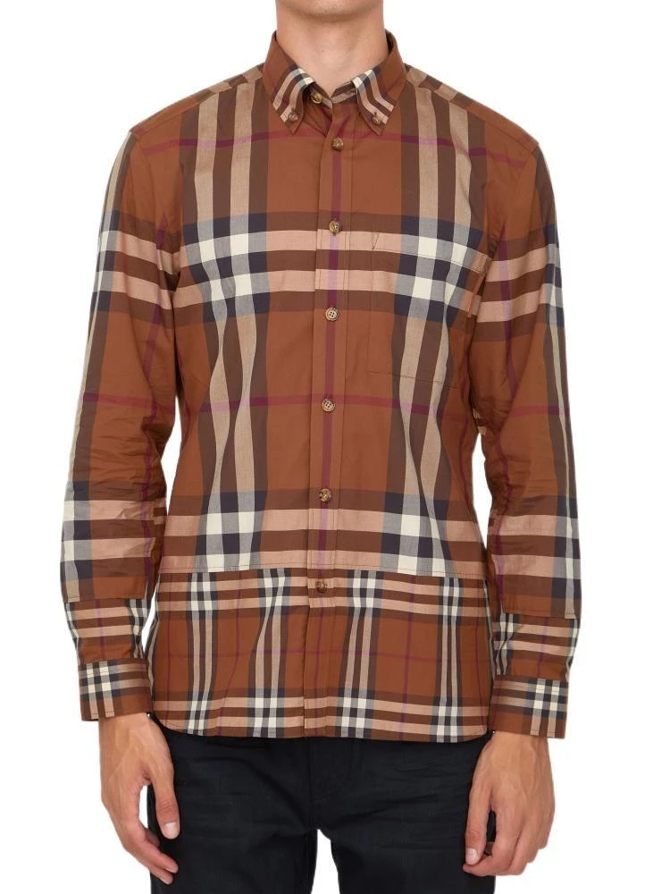 商品Burberry|Burberry men's brown other materials shirt,价格¥3563,第1张图片