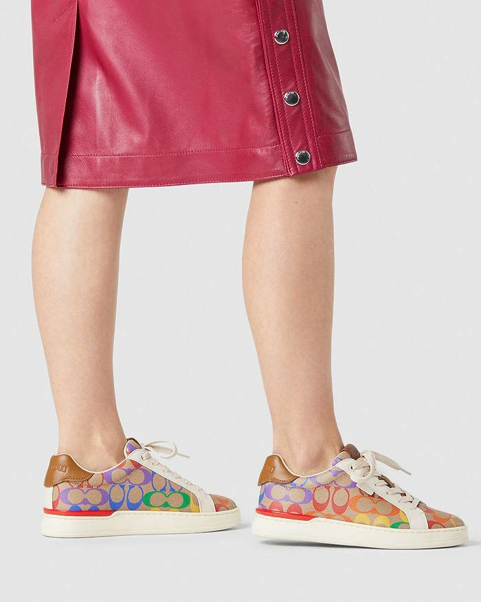 商品Coach|Women's Lowline Rainbow Low Cut Sneakers,价格¥507,第2张图片详细描述