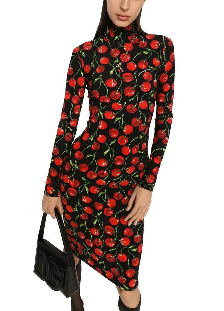商品Dolce & Gabbana|长袖平纹针织中长连衣裙,价格¥15626,第2张图片详细描述
