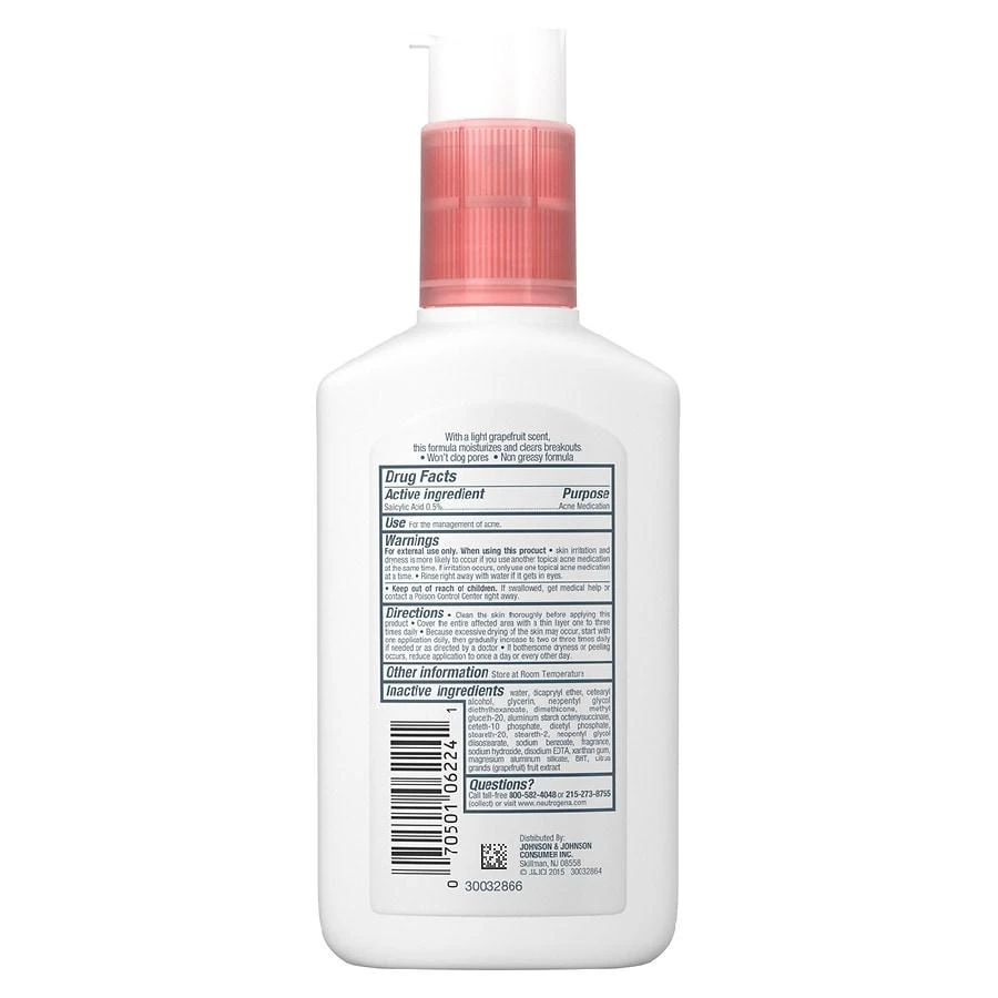 商品Neutrogena|Oil-Free Acne Facial Moisturizer Pink Grapefruit,价格¥82,第3张图片详细描述