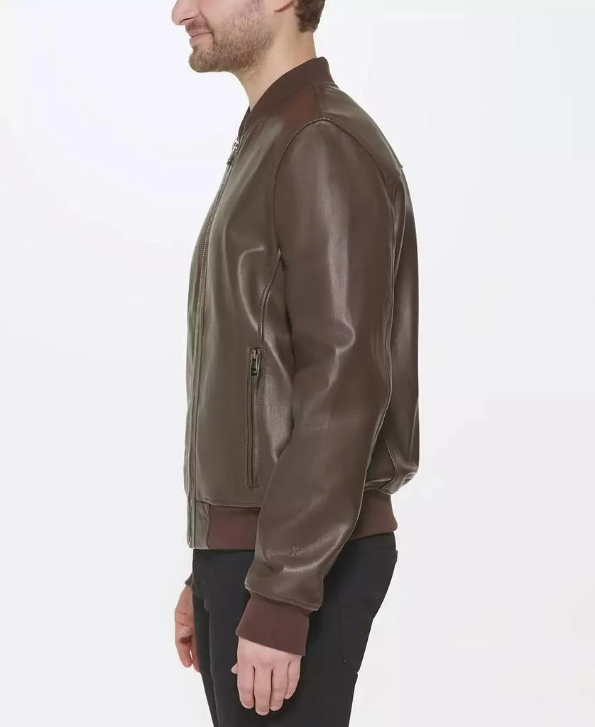 商品Cole Haan|Men's Bonded Leather Varsity Jacket,价格¥2087,第5张图片详细描述