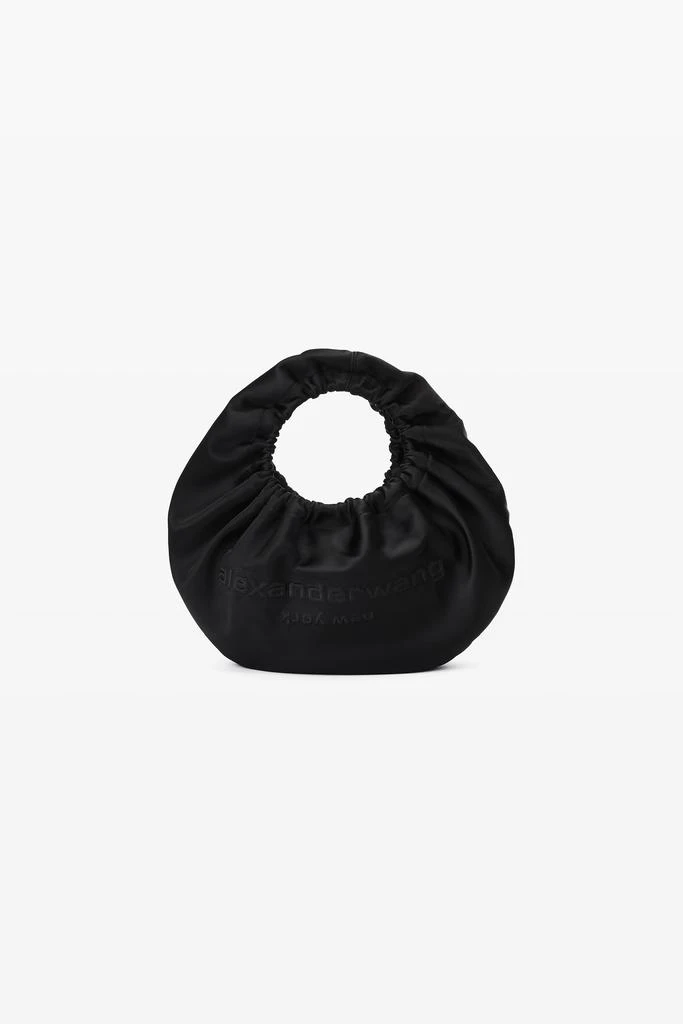 商品Alexander Wang|crescent small handle bag in satin w/debossed logo,价格¥2228,第1张图片