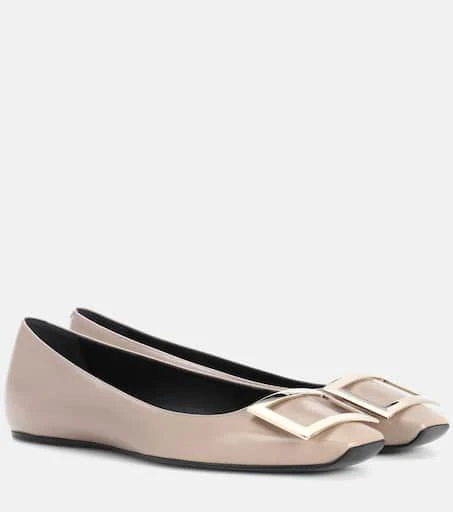 商品Roger Vivier|Belle Vivier皮革芭蕾舞平底鞋,价格¥7791,第1张图片